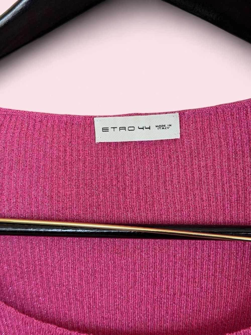 Etro Fuchsia Ribbed Knit Top - Picture 6 of 7